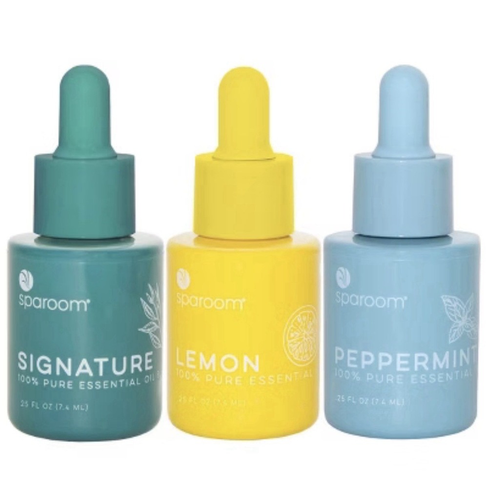 BRAND NEW Daily Essential Oil 3pk 7.4ml - SpaRoom Signature, Lemon, Peppermint
